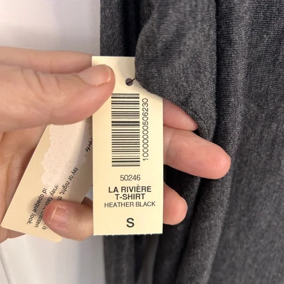 BNWT Wilfred La Rivière Split Back Long Sleeved Shirt in Heather Gray Size S - Picture 4 of 11